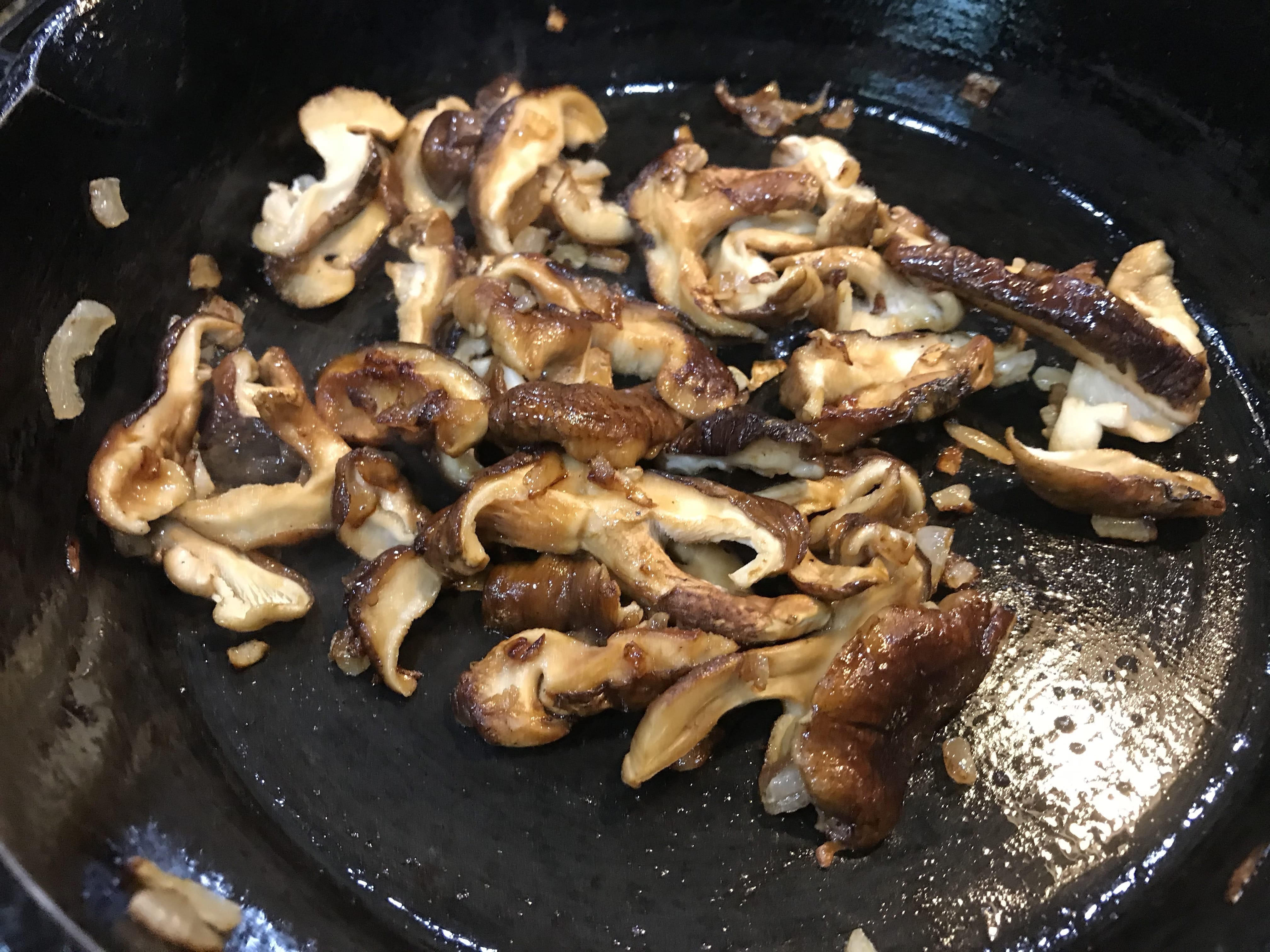 Maitake Mushrooms On Garlic Rubbed